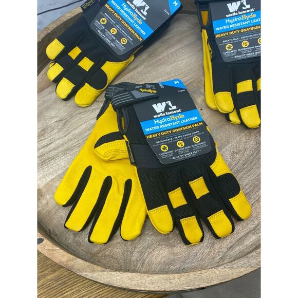 3 Pack Wells Lamont HydraHyde Heavy Duty Water Resistant Leather Work Gloves M - Picture 8 of 8